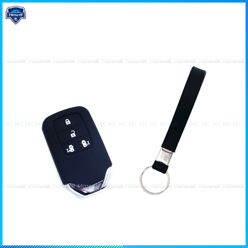 Cover Kunci Mobil Keyless Bahan Silikon Dengan Gantungan Kunci Untuk honda Odyssey Elysion MPV