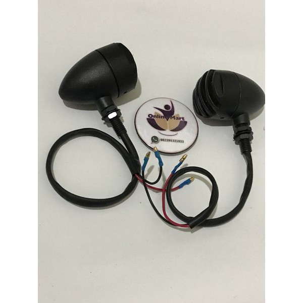 LAMPU SEN TERALIS HITAM VARIASI RX KING SCOOPY VIXION BYSON MOTOR CLASIC DLL