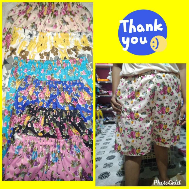 CELANA PENDEK WANITA DEWASA JUMBO BUNGA XXXL/CELANA PENDEK BUNGA JUMBO/CELPEN JUMBO