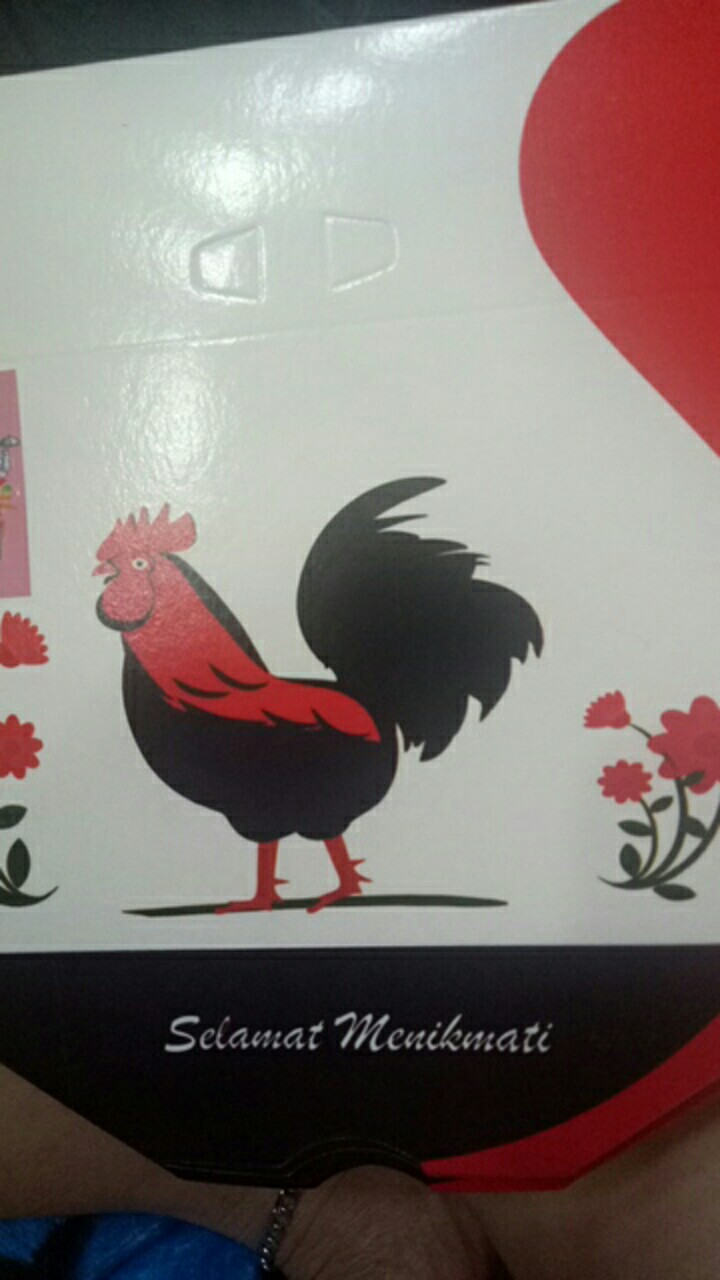 Lunch Box Paper Motif Ayam | Kemasan Kotak Makanan Kertas - Medium (50pc)