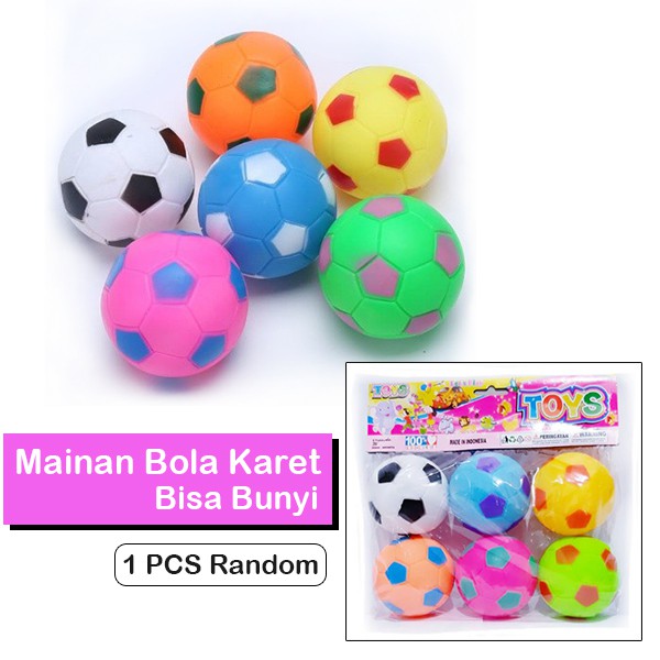 Mainan Bayi &amp; Anak Bola Karet Bunyi 1pcs