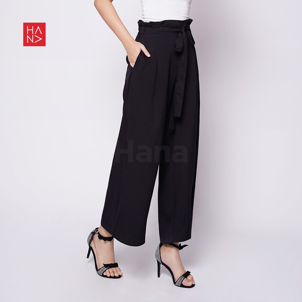 HanaFashion JKT- Ribbony Side Pants Celana Panjang Bahan Wanita - LP031