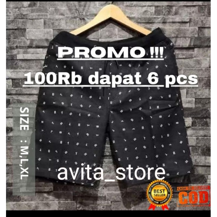 PROMO             CELANA PENDEK MOTIF DEWASA 100 DAPAT 6 TERMURAH (BISA COD )