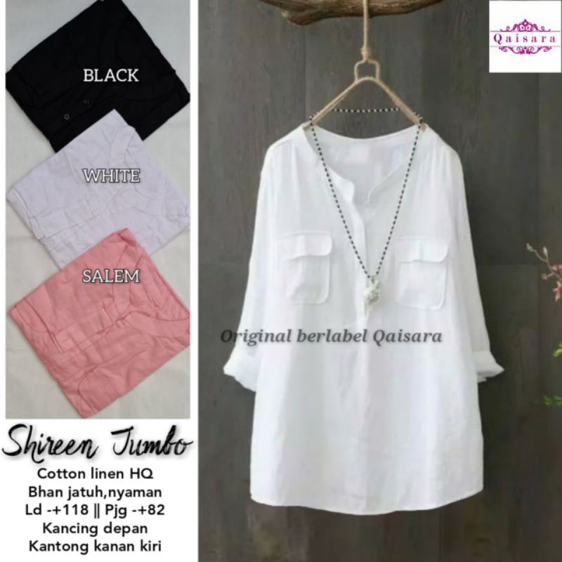 shireen jumbo tunik katun linen