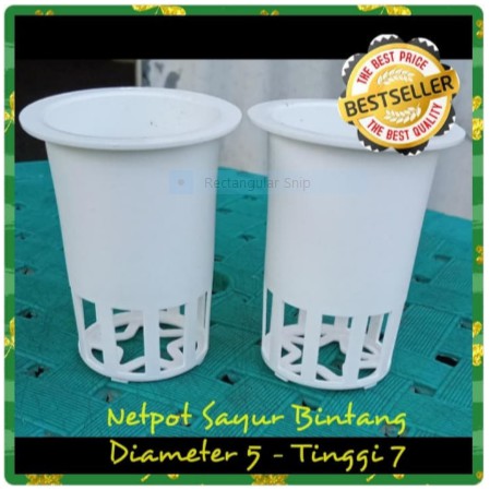 Netpot 7cm Tinggi Putih Diameter 5cm Tebal - Netpot 7 Cm Hidroponik Grosir Murah