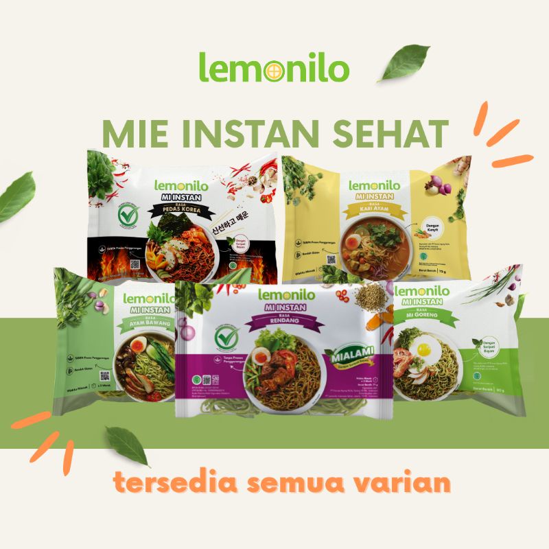 

LEMONILO Mie Instan Sehat Alami all Varian Goreng & Kuah