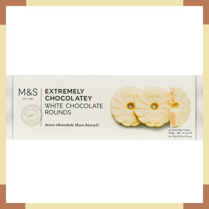 

Marks & Spencer Extremely Chocolatey White Chocolate Rounds Cokelat