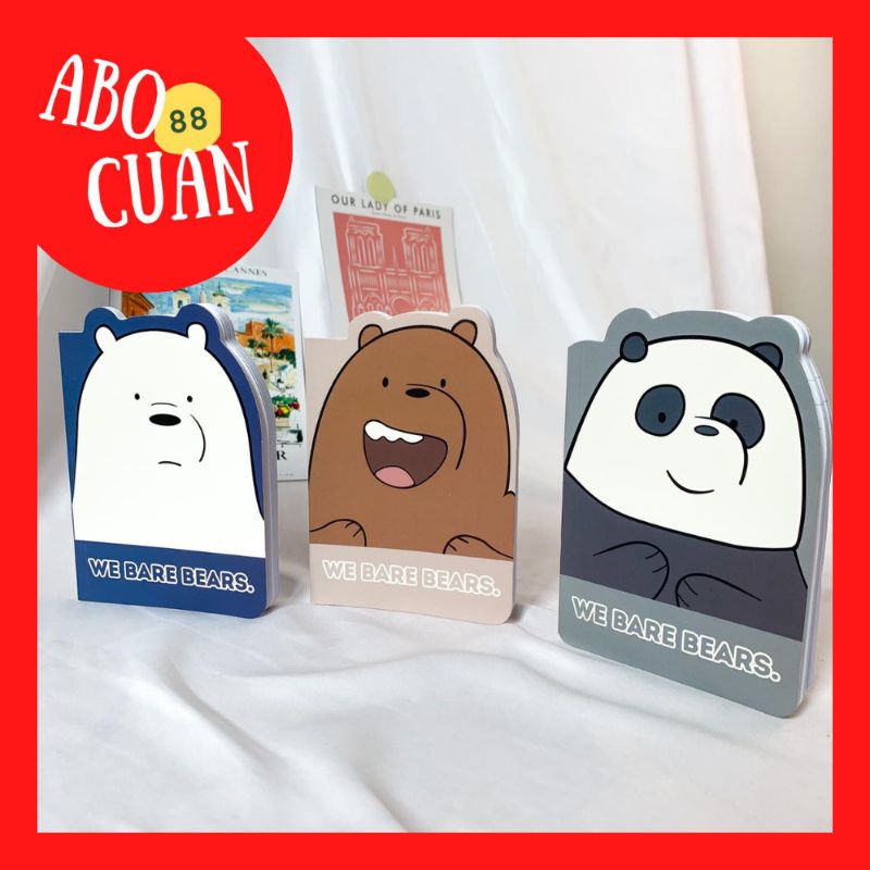 

[COD] Notebook A6 We Bare Bears Buku Tulis Jurnal Mini Lucu Unik