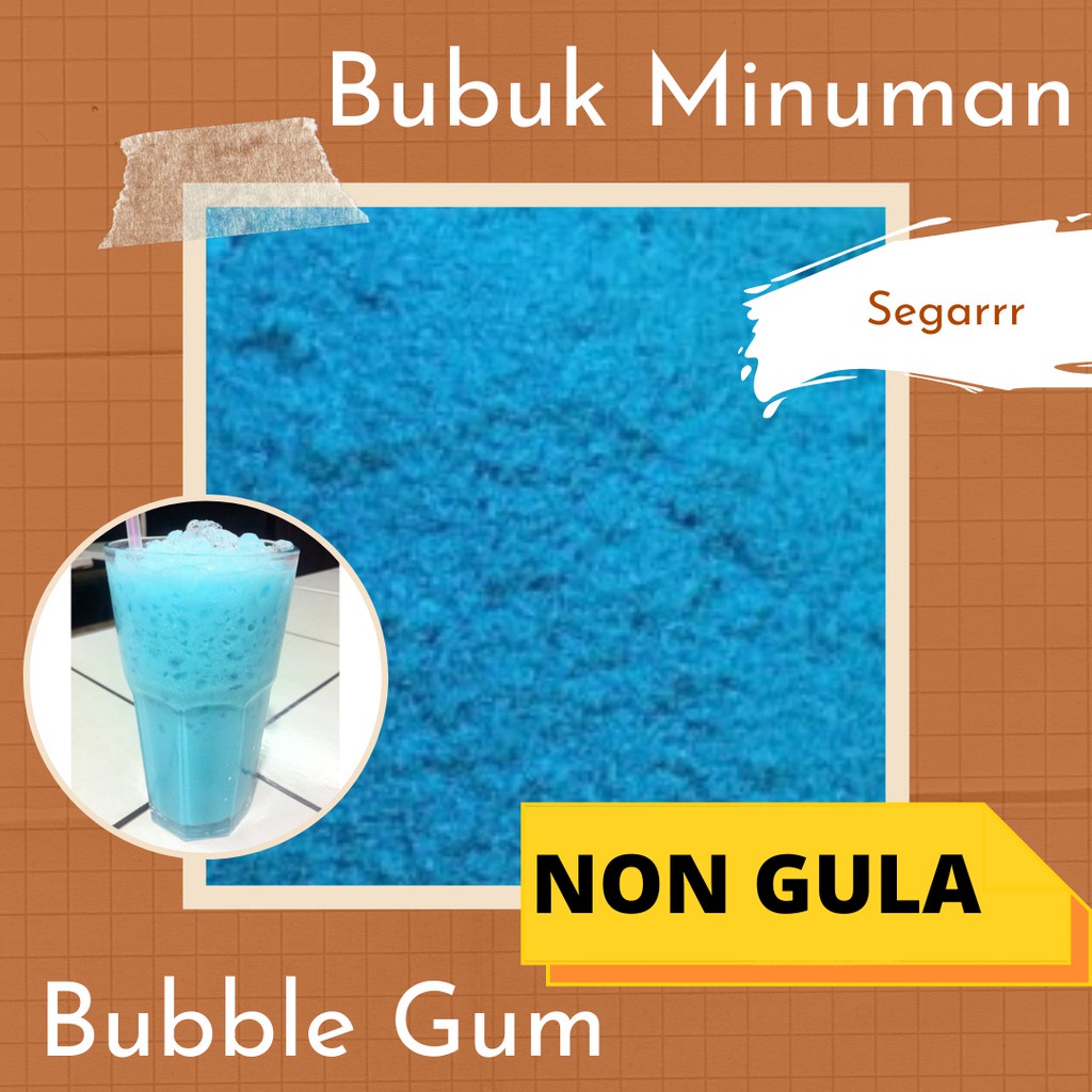 

Bubuk Serbuk Minuman Rasa Bubble Gum Blue NON GULA 1 Kg Premium Instan Kekinian Segar Powder Drink Murah Berkualitas Ekonomis Gak Kalah enak dengan Boba Javaland Coklat Taro Permen karet Halal