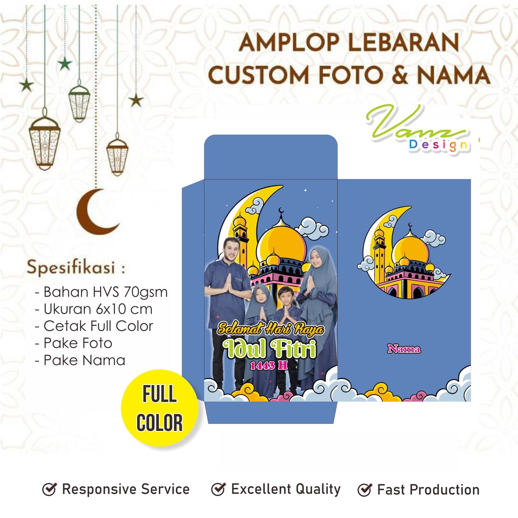

Amplop Angpao Lebaran Custom Foto & Nama | Bahan HVS 80-100gsm