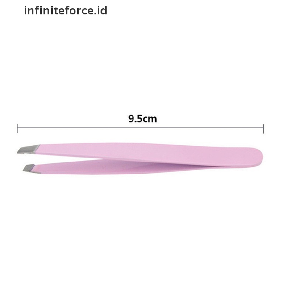 Infiniteforce.id Pinset Pencabut Alis Warna Pink / Hitam