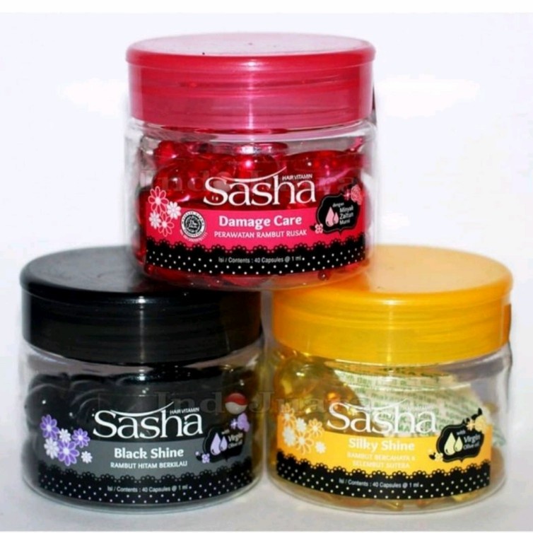 Sasha Vitamin Rambut Jar 40 Butir / Repack 6 Butirx1mL