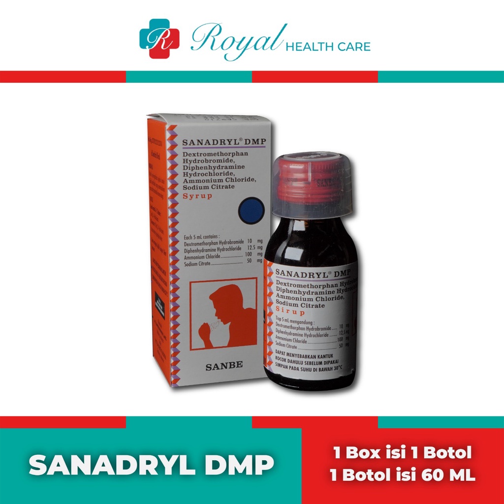 SANADRYL DMP SIRUP 120ml Untuk Mengatasi Batuk Tidak Berdahak