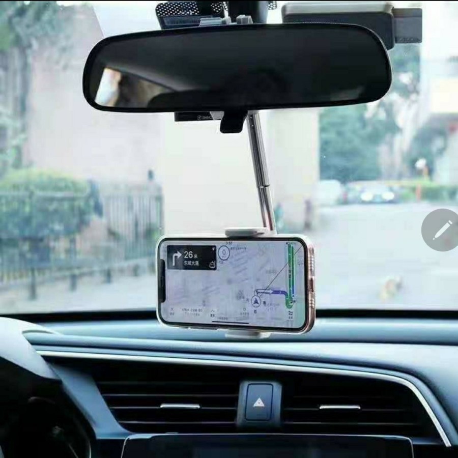 HD33 - Car Phone Holder Mobil HD-33 Stand Hp Gantung Kaca Tengah Mobil