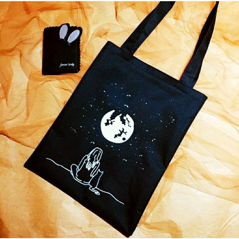 Totebag Pake resleting BAHAN KANVAS TEBAL