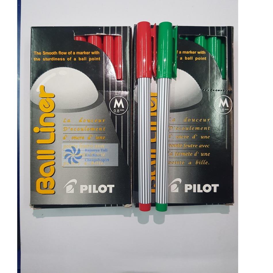 

Q PULPEN PILOT BALLINER / Merah / Hijau / Pena £↔ gs