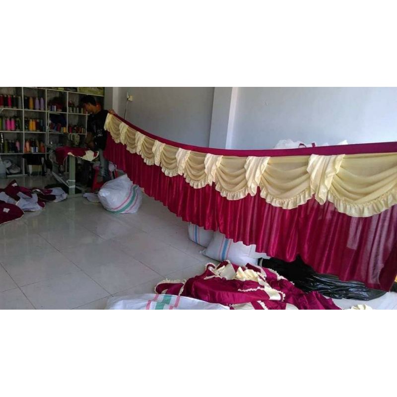 Pinggiran meja / skirting Meja – Dekorasi Elegan, Bahan Premium, Cocok untuk Pesta & Pernikahan