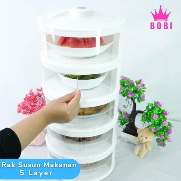 Rak Susun Makanan - Tempat Penyimpanan Makanan - Food Display Storage - 5Layer_B