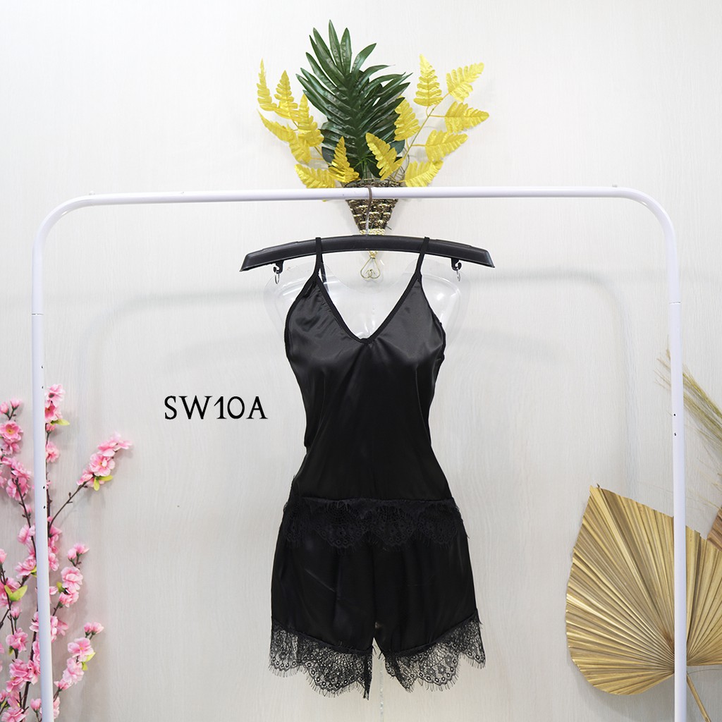 [PALING MURAH] LINGERIE SEXY BAJU TIDUR WANITA DEWASA GAUN MALAM HITAM SW10A