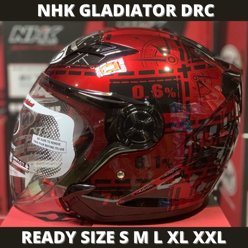 NHK GLADIATOR DRC ROYAL RED DOUBLE VISOR