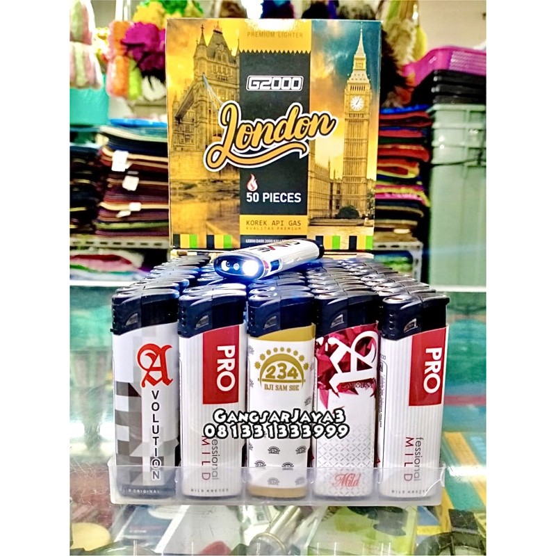 korek London bara senter bisa isi ulang 50pc