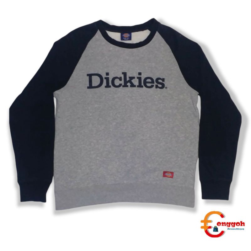 SWEATER CREWNECK SECOND DICKIES ABU HITAM ( SIAP PAKAI )