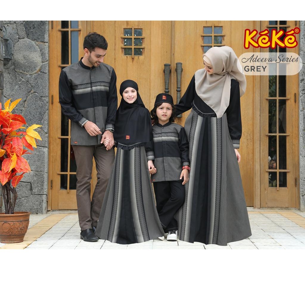 Keke Collection Sarimbit Keluarga Dewasa Adeeva Series Grey