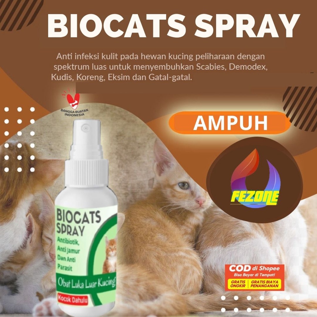 Obat Semprot Untuk Kucing dan Doggy Luka Luar Spray 35ml FEZONE