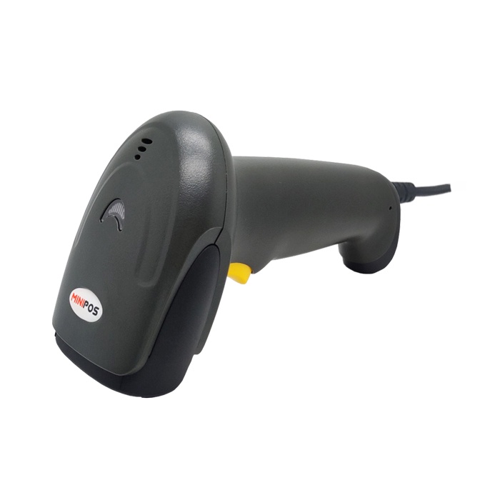 Scanner Barcode 1D Minipos MP-6500A Hand Held Scanner Pengganti MP-6200A 1D Automatic Plus Stand MP6500A