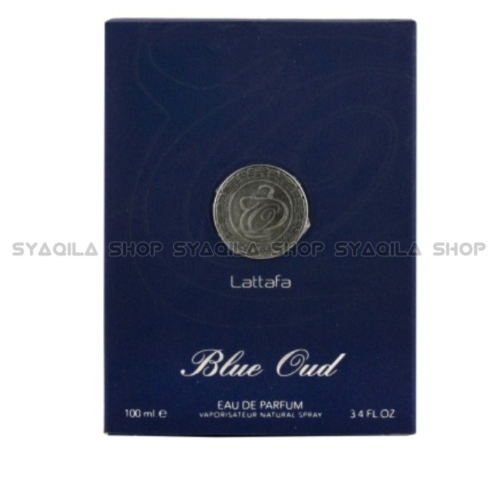 Parfum Pria Wanita Lattafa Blue Oud Eau de Parfume Ori import 100 ml