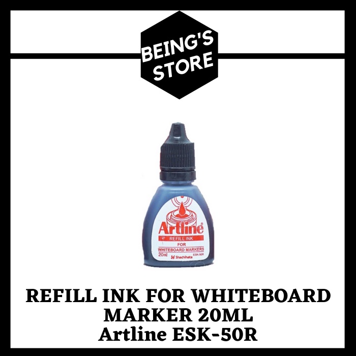 

TINTA ISI ULANG SPIDOL PAPAN TULIS INK FOR WHITEBOARD MARKER ARTLINE ESK-50R 20ML