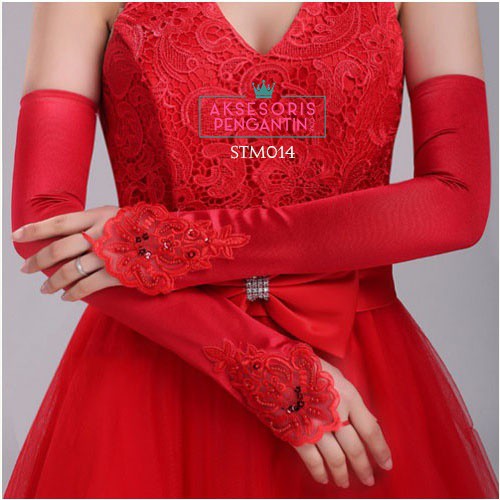 [STOCK TERBATAS] AKSESORIS PENGANTIN SARUNG TANGAN PANJANG WEDDING GLOVES  STM014