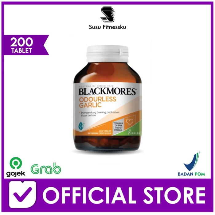 Blackmores Odourless Garlic 90 Tablet Bawang Putih Alami Darah Tinggi