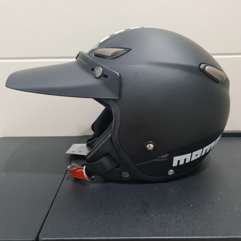 Helm JPN kawai momo hitam doff pet panjang doff