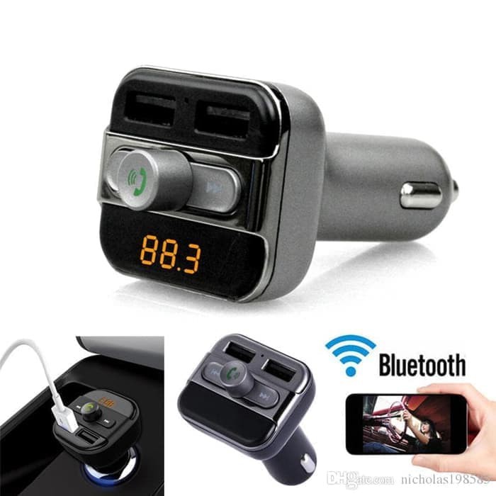 BT20 Bluetooth Car Dual USB Charger MP3 WMA Audio Transmitter