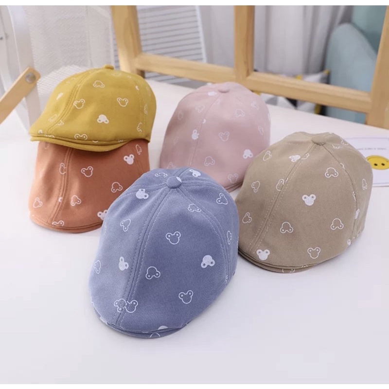 1,5 2 3 tahun Topi Beret Mic*key STAR Anak Bayi Laki Laki Anak Perempuan Import / Baby Hat