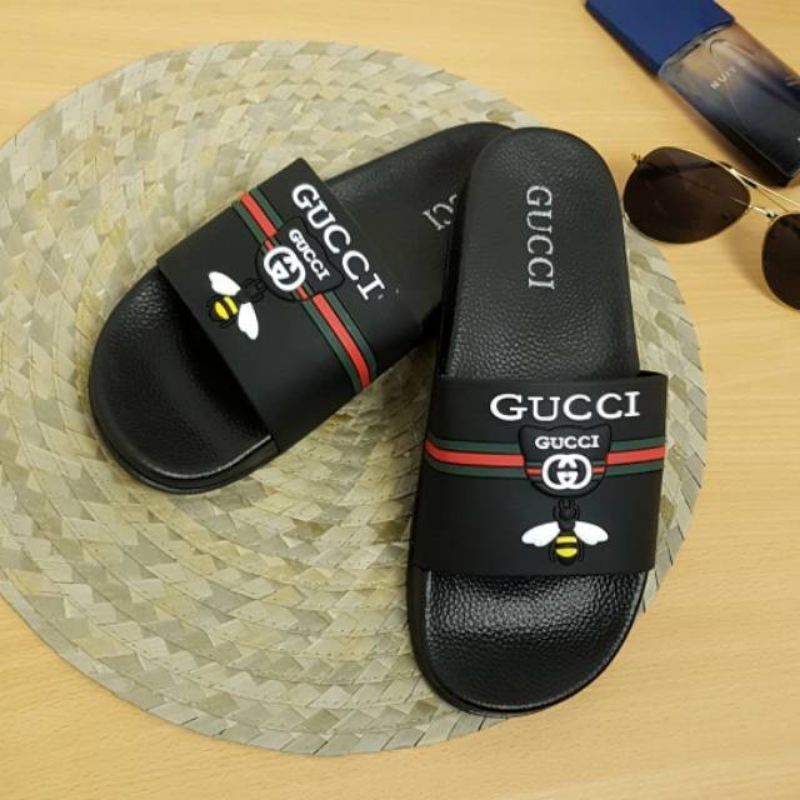 PROMO.. Sandal Pria/Wanita Guci/Sandal karet slip on