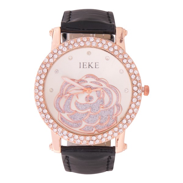 Jam Tangan Kulit Fashion Wanita Crystal Austria Casual Watch | IEKE