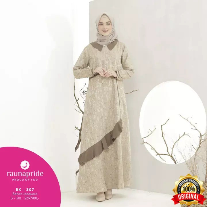 GAMIS MUSLIMAH RAUNA RK 307 COKLAT