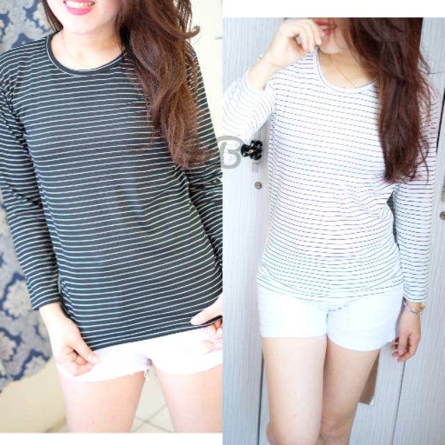 ATASAN STEVI TOP/ LENGAN PANJANG /SIZE L LD 86CM /  SOFT SPANDEX PREMIUM / FIT TO L