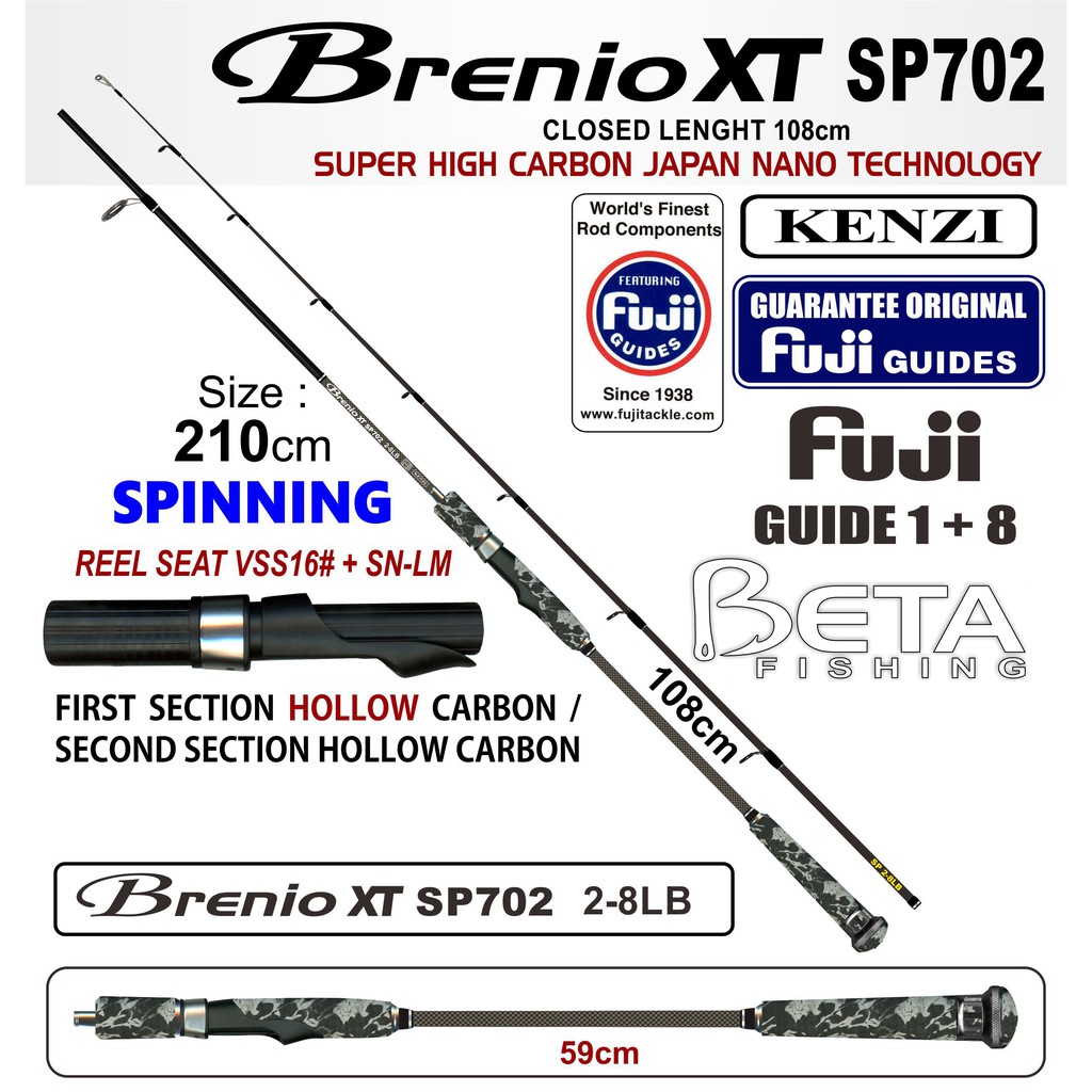 ROD JORAN KENZI BRENIO XT SPINNING 2-8 LB
