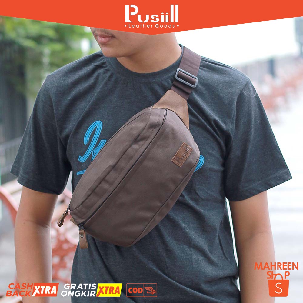 PUSIILL - Tas Waistbag Pria Tas Selempang Pria Premium Kulit Original | XM 109