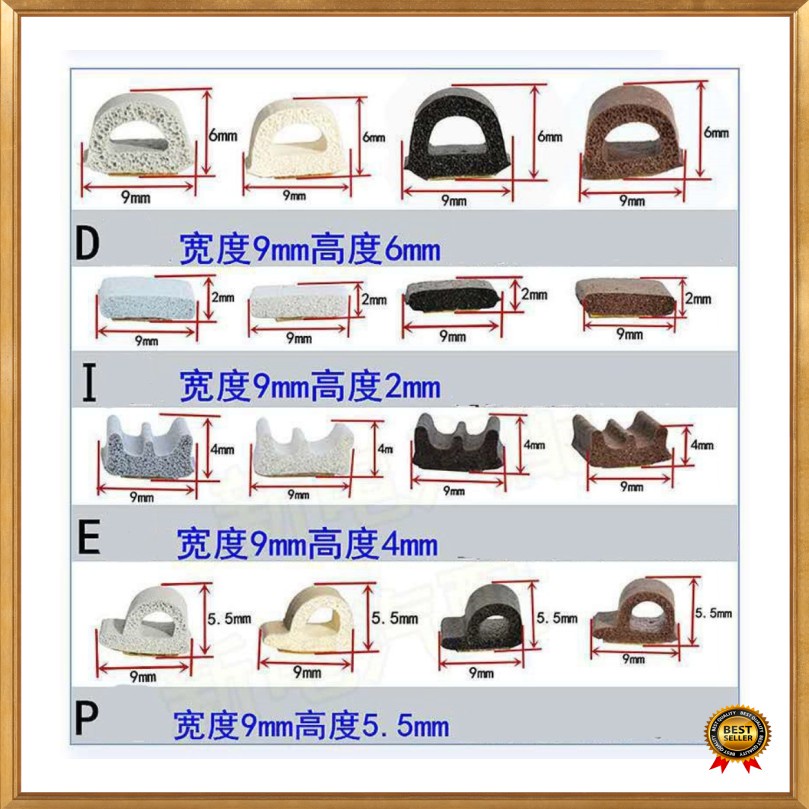 GS8 Lis Penghalang Debu Serangga Bawah Pintu Door Bottom Soundproof Sealing Strips Tipe I 2x2.5