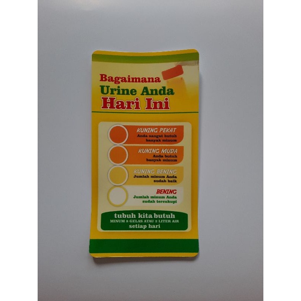 

Stiker Urine Indikator | Bagaimana Urine Anda Hari Ini | Minum Air 8 gelas Setiap Hari