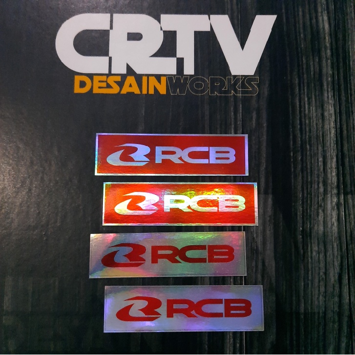 Stiker RCB Hologram Print Stiker Racing Boy Stiker Racing Terlaris - Crtv