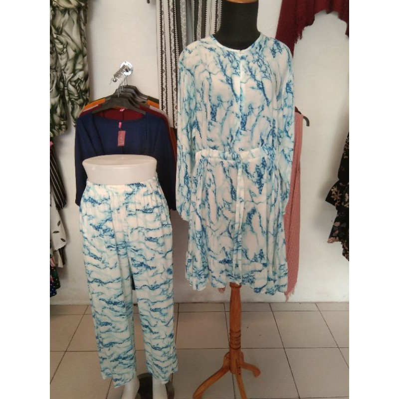 setelan wanita rayon/one seat/kekinian