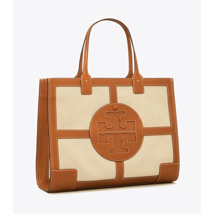Tory Burch ella canvas quadrant tote bag