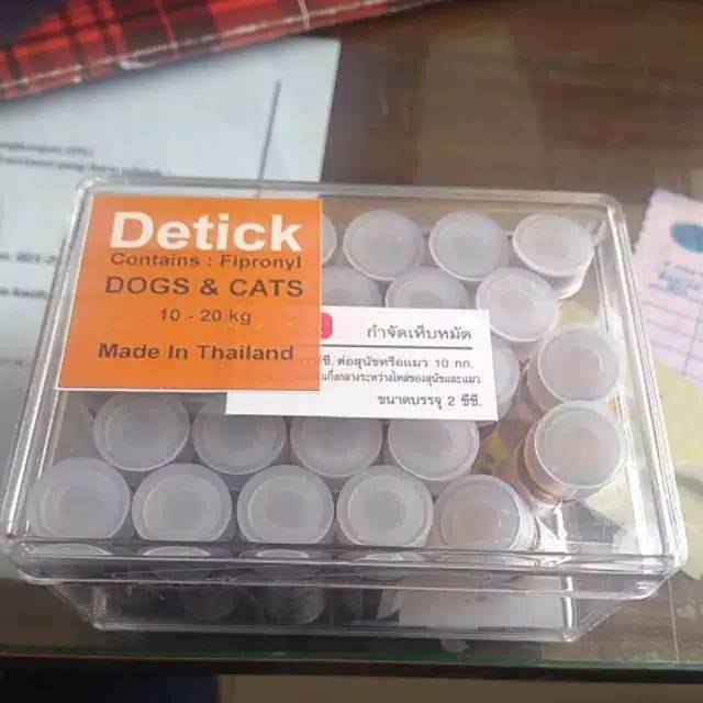 Detick 2ml obat kutu caplak kucing anjing untuk 10 - 20kg