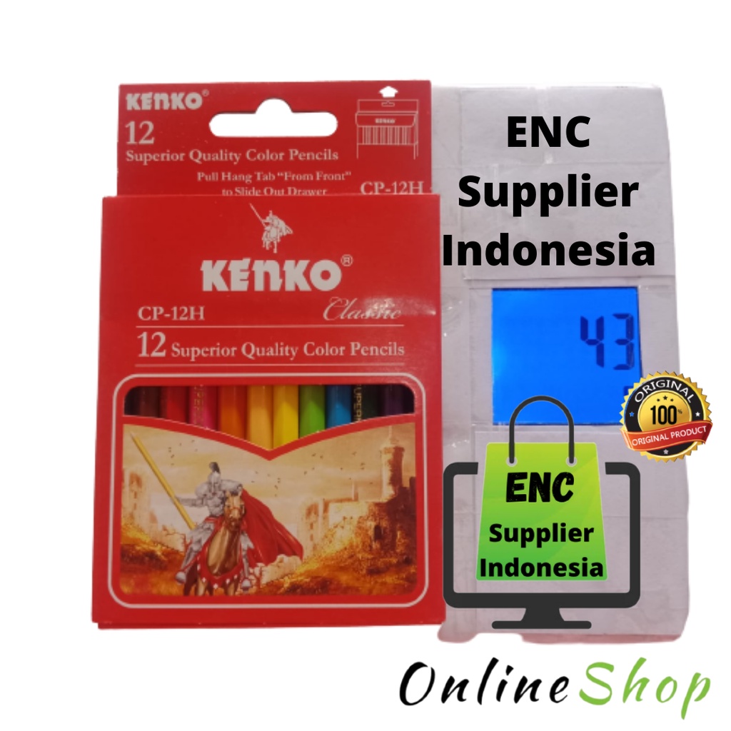 

kenko 12 w Pensil 12 warna cp12h pendek classic CP-12H 12w cp 12h per set - enc.sup