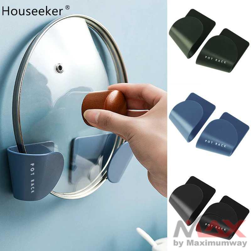 Holder tutup panci cantean NOOOTH Rak Gantung Tutup Panci Pot Holder Wall Mounted 2 PCS - J192